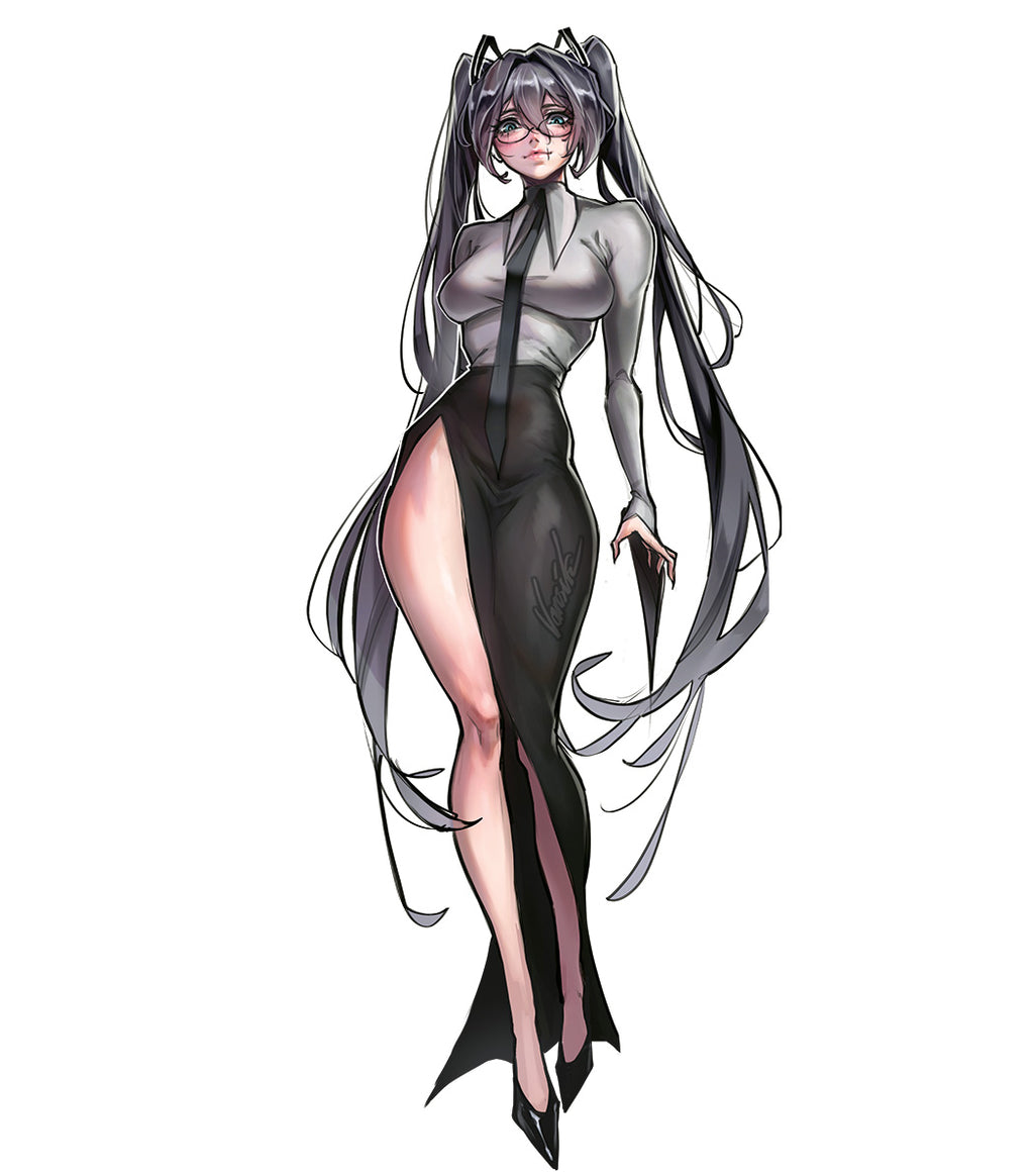 [STICKER] Office Siren Miku Full Body