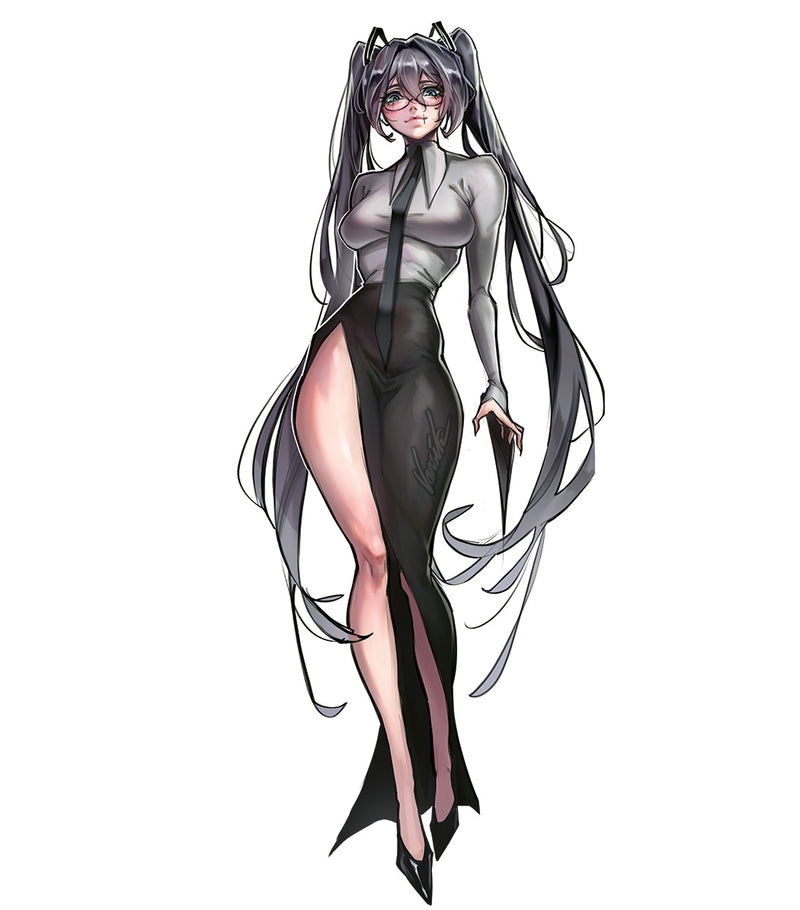 [STICKER] Office Siren Miku Full Body