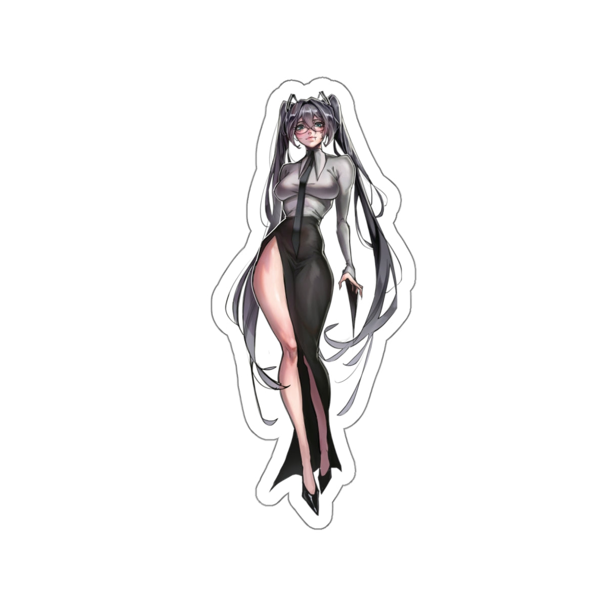 [STICKER] Office Siren Miku Full Body